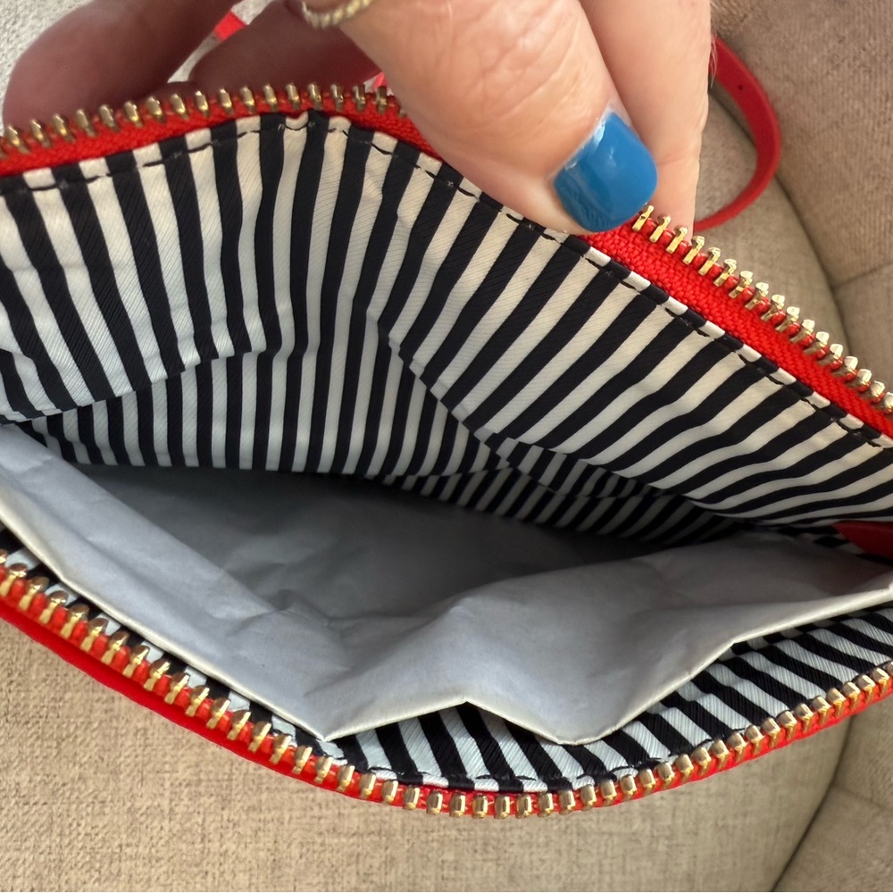 NWT Kate Spade Classic Nylon Mini Carson Crossbody RED Zipper Purse - Picture 7 of 8